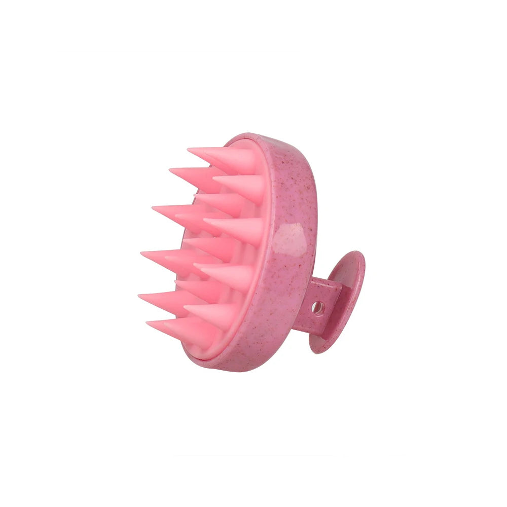 Silicone Hair Wash Brush Wheat Straw Silicone Hair Wash Brush Head Brush Scalp Stop Itch Scratching Comb Hairdressing Set