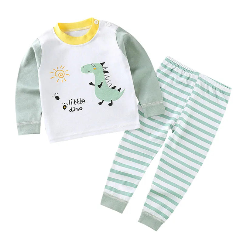 Children Kids Clothes Sets Boys Girls Suit Pajamas Clothinng Pants Cartoon Autumn Winter Sleepwear Outfits