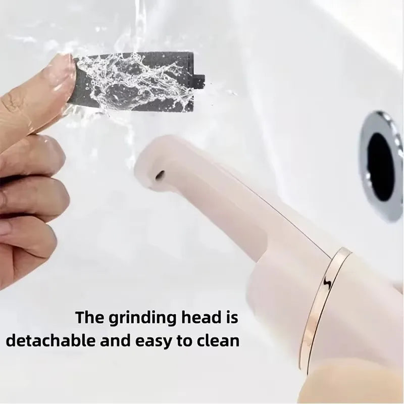 NEW USB Electric Dead Skin Pedicure Automatic Foot Grinder Rechargeable Roller Feet Pedicure Tool with 2 Removable Roller Heads