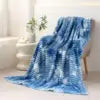 Flannel Blanket Plush Striped Blanket Fleece Blankets for Winter Soft Lightweight Fuzzy Cozy Luxury Microfiber