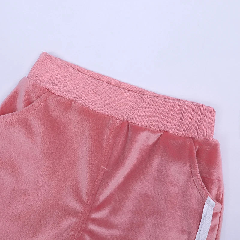 Children Clothing 2025 Spring Winter Toddler Girls Set Outfits Kids Boys Clothes Tracksuit Suits For Girls Clothing Sets Velvet