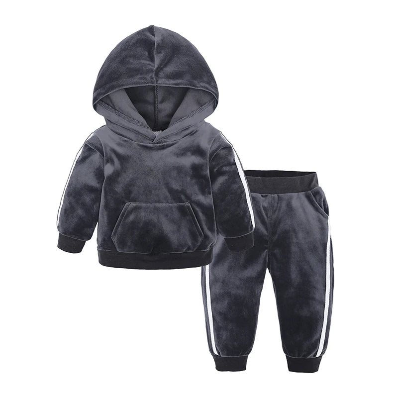 Children Clothing 2025 Spring Winter Toddler Girls Set Outfits Kids Boys Clothes Tracksuit Suits For Girls Clothing Sets Velvet