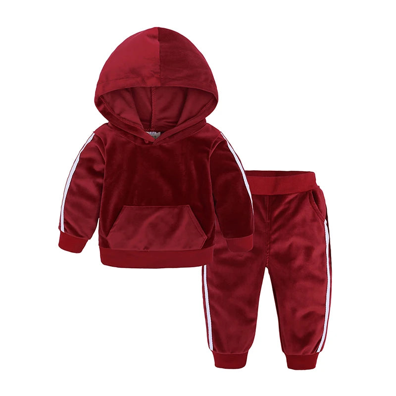 Children Clothing 2025 Spring Winter Toddler Girls Set Outfits Kids Boys Clothes Tracksuit Suits For Girls Clothing Sets Velvet