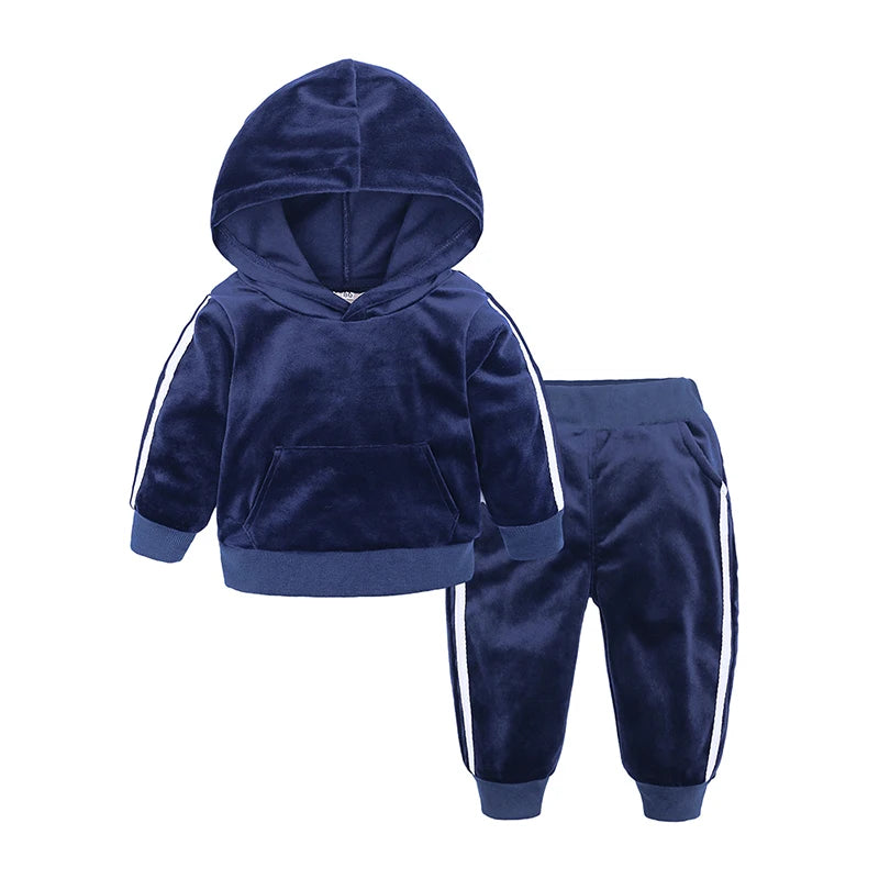 Children Clothing 2025 Spring Winter Toddler Girls Set Outfits Kids Boys Clothes Tracksuit Suits For Girls Clothing Sets Velvet