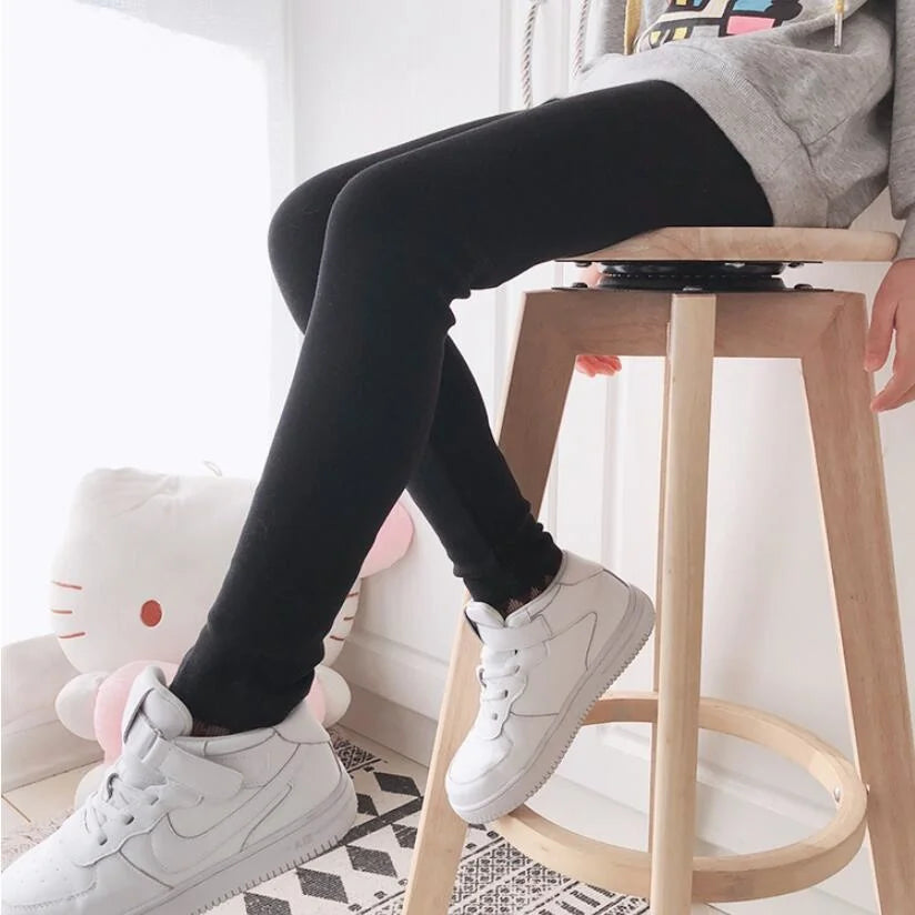 Kids Boys Pants Autumn Winter Thicked Warm Girls Leggings Solid color Children's Pant