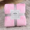 Flannel Blanket Plush Striped Blanket Fleece Blankets for Winter Soft Lightweight Fuzzy Cozy Luxury Microfiber