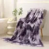 Flannel Blanket Plush Striped Blanket Fleece Blankets for Winter Soft Lightweight Fuzzy Cozy Luxury Microfiber
