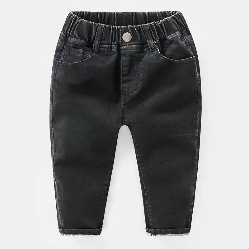 Kids Boys Jeans 2023 Spring And Autumn New Fashionable Elastic Children's Clothing Boys Loose Thin Denim Long Pants