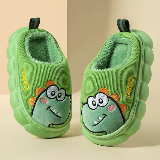 Autumn Winter Children Cotton Slippers Boys Toddler Indoor Anti Slip Warm Home Slipper Kids Girls Baby Cute Cartoon Plush Shoes