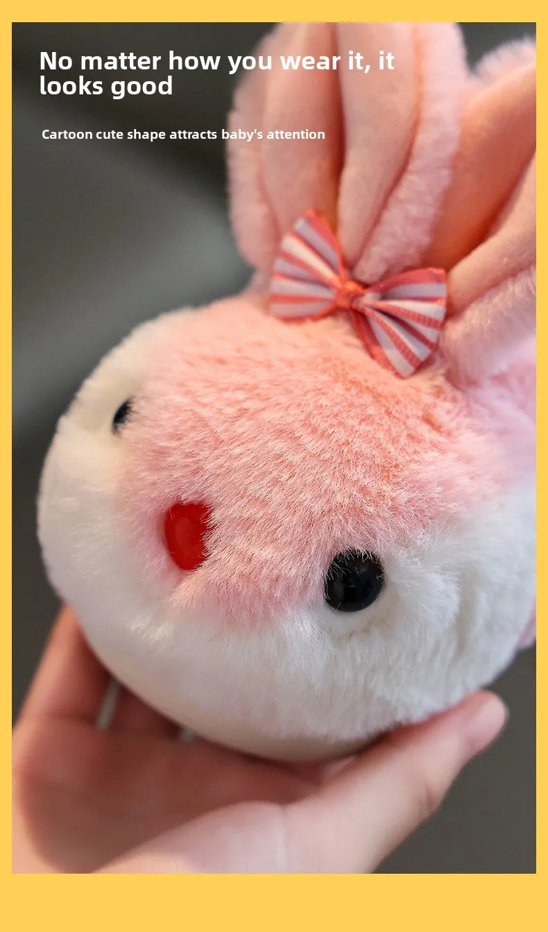 Children Winter Thick Slippers Kids Cotton-padded Shoes Baby Indoor Warm Slippers Girls Cute Cartoon Rabbit Animal Shoes Slides