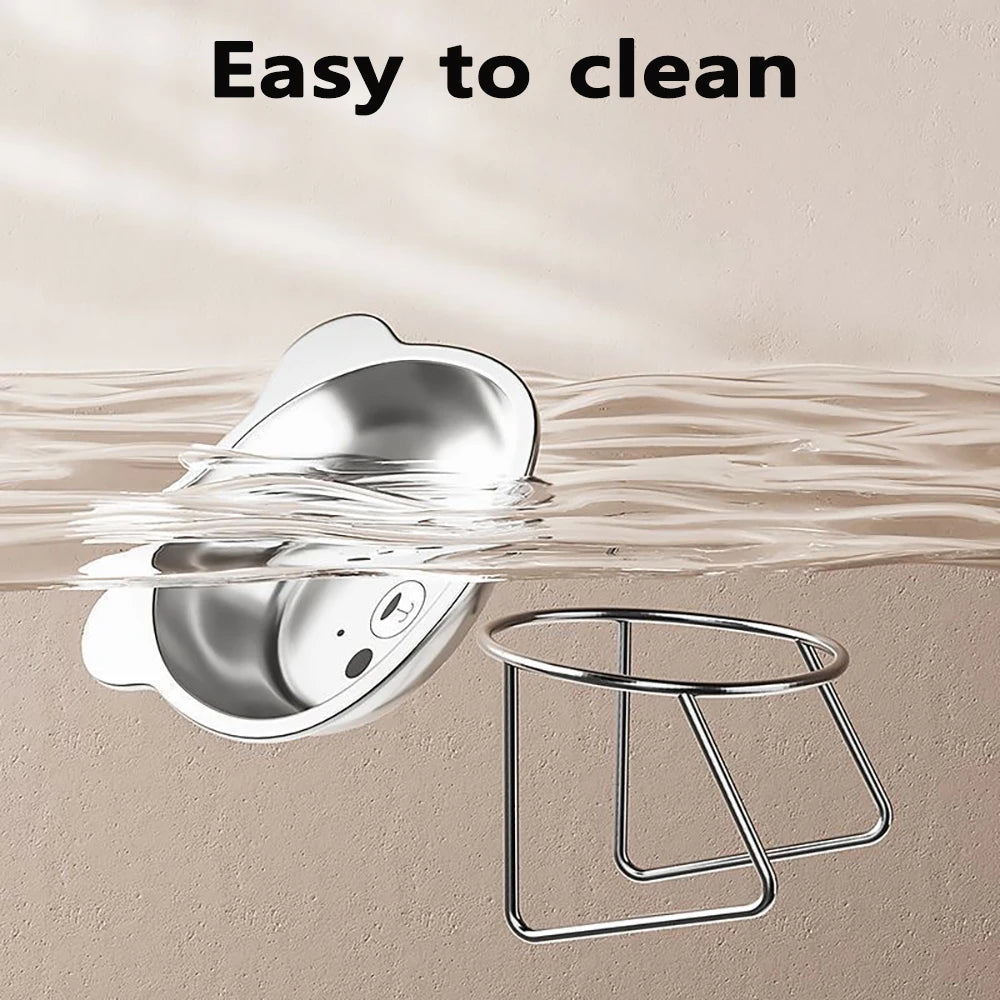 Stainless Steel Cat Bowls Raised Whisker Fatigue Relief Cat Plates Pet Water Dish Kitten Bowls Pet Bowls for Cats Food Bowls