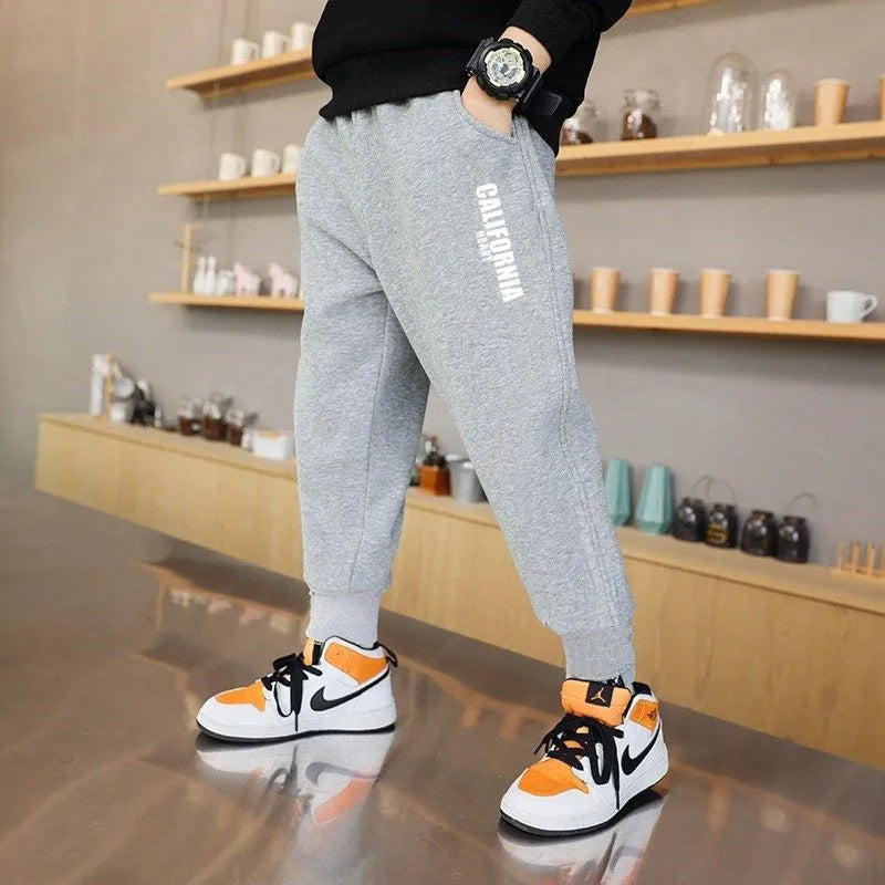 Teens Boys New York Printed Pants Kids Running Pants Joggers Sweatpant Sport Casual Trousers Fitness Gym Breathable Pants