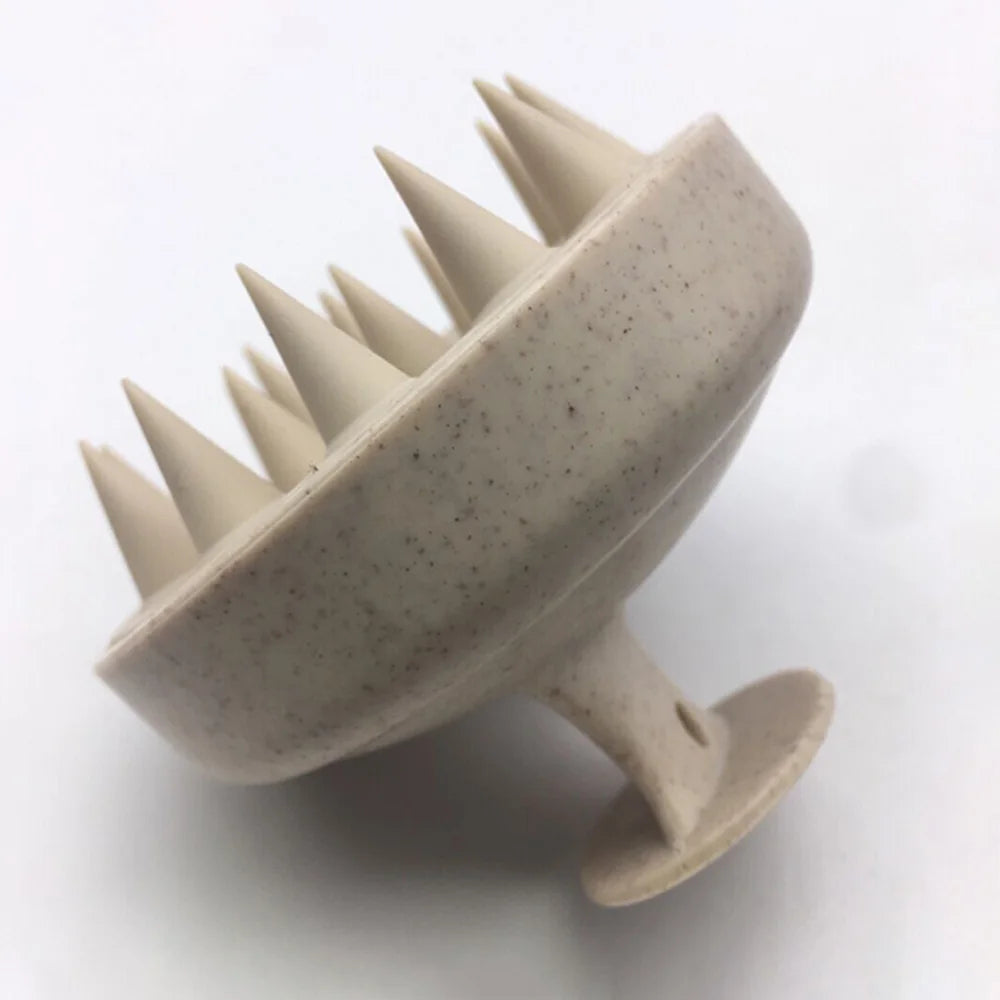 Silicone Hair Wash Brush Wheat Straw Silicone Hair Wash Brush Head Brush Scalp Stop Itch Scratching Comb Hairdressing Set
