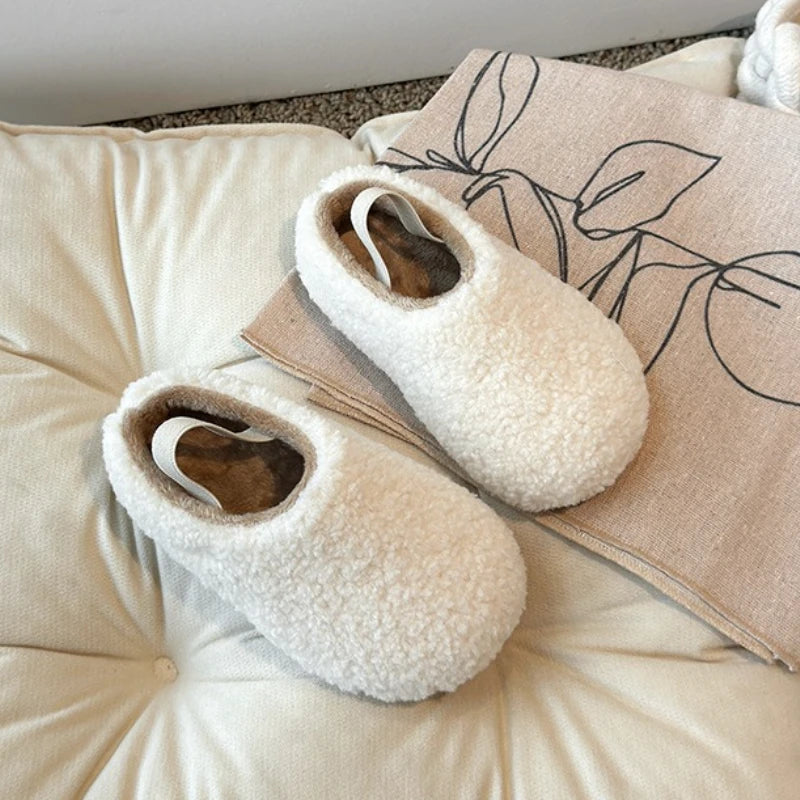 Fashion Girls' Shoes 2025 Autumn New Kids Cotton Shoes Comfort Anti Slip Girls Home Cotton Slippers Simple Child Flats Zapatos