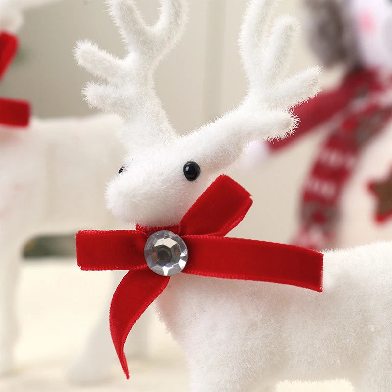 10/13/15CM Christmas Artificial Plush Reindeer Xmas Elk for Christmas Tree Ornaments Decor 2025 Navidad Home Decor New Year Gift