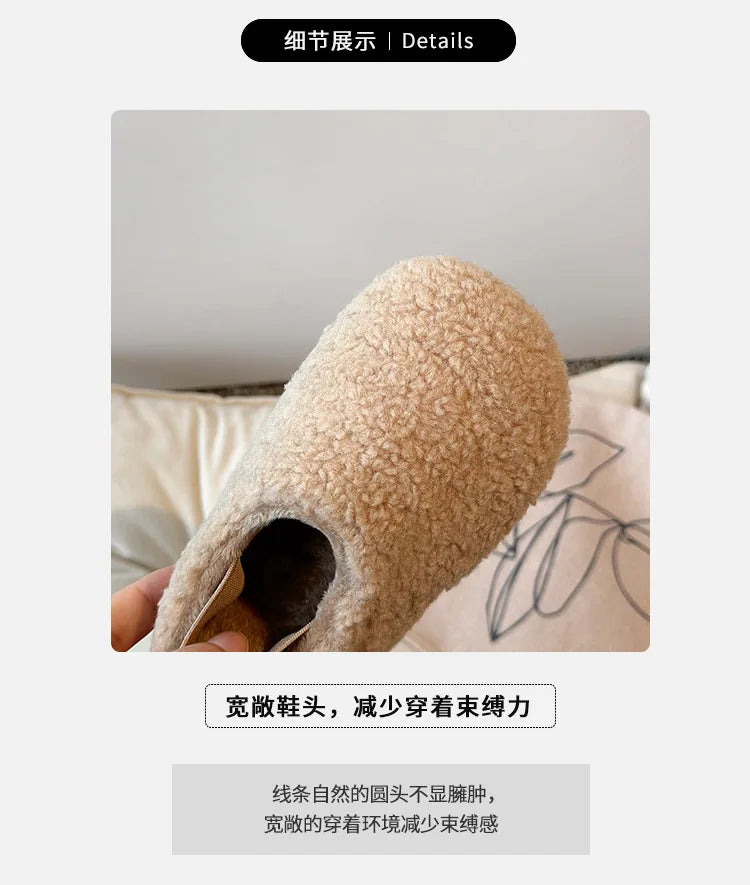 Fashion Girls' Shoes 2025 Autumn New Kids Cotton Shoes Comfort Anti Slip Girls Home Cotton Slippers Simple Child Flats Zapatos