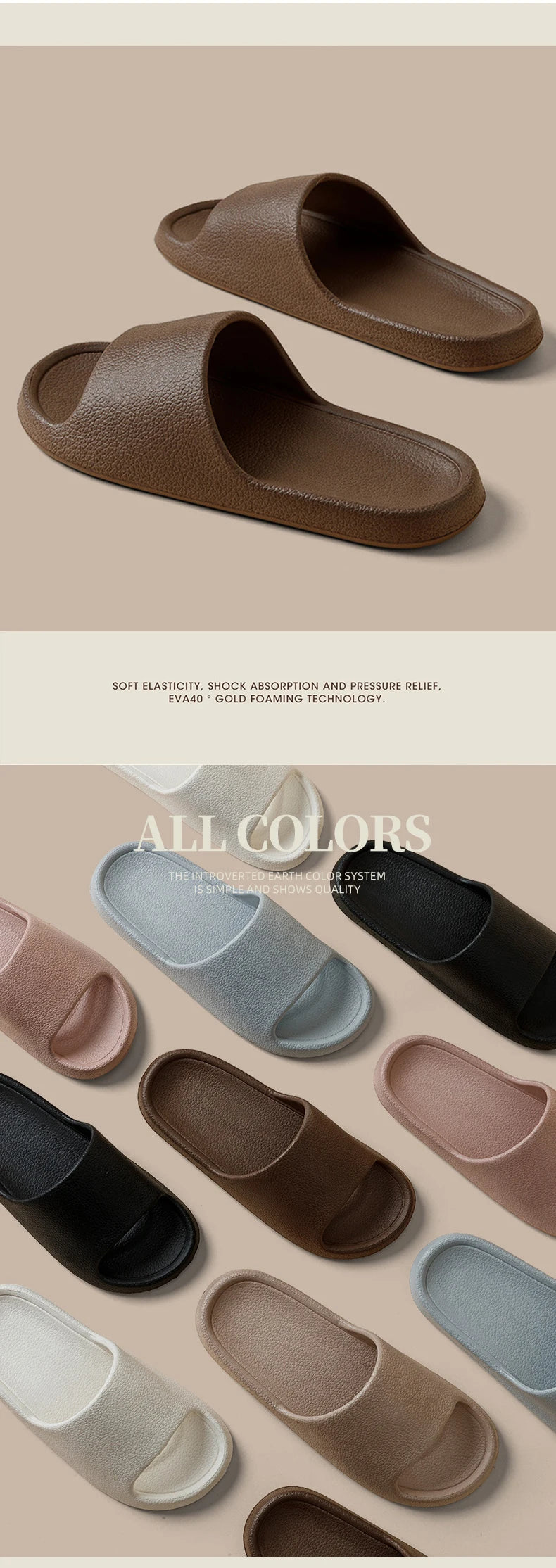 Fashion Women Slippers Summer Flat Lightweight EVA Home Bathroom Slippers Comfort Massage Couples Indoor Slides Shower Shoes