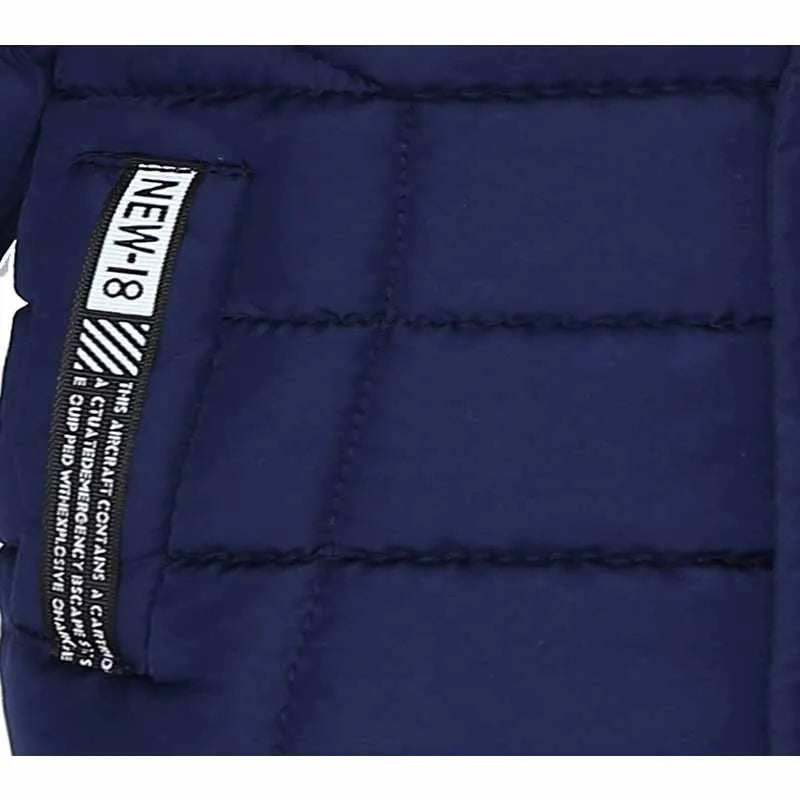 Winter Boys Padded Jacket Children Thickened Warm Cotton Coat Kids Outer Clothing New Hooded Outerwear Teenagers Casual Clothes