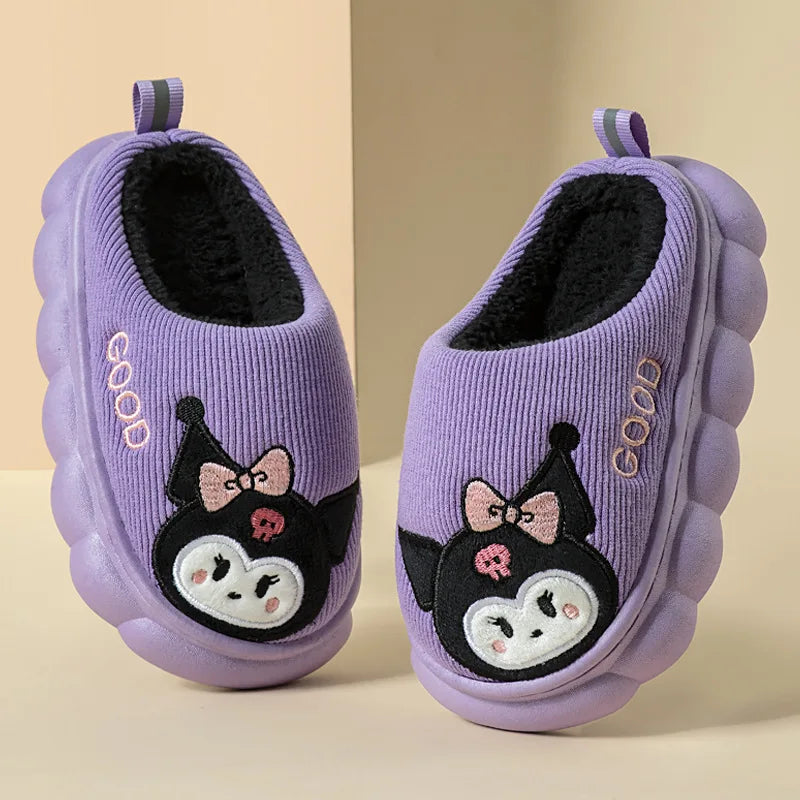 Autumn Winter Children Cotton Slippers Boys Toddler Indoor Anti Slip Warm Home Slipper Kids Girls Baby Cute Cartoon Plush Shoes