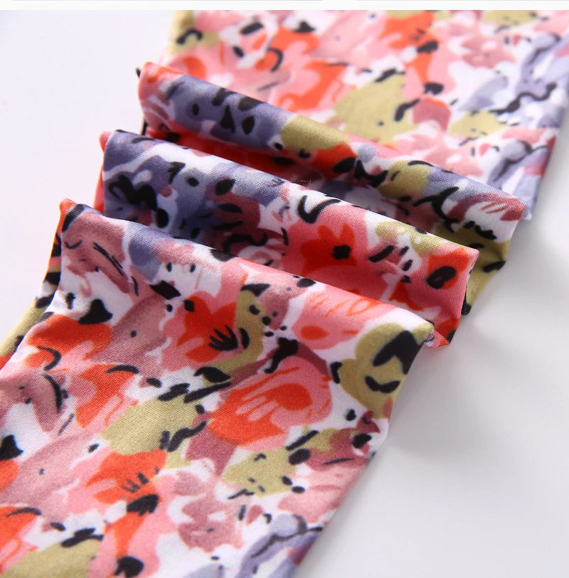 Girls Leggings 2024 Spring and Autumn Thin Children's Stretch Printed Pants Korean Fashion Children Pants Summer Clothing 2-12Y