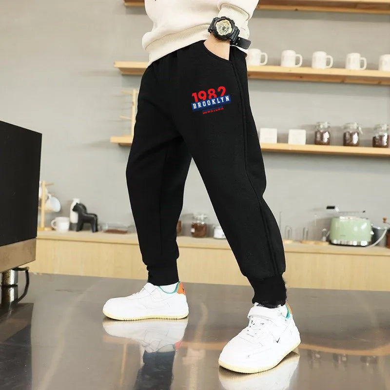 Teens Boys New York Printed Pants Kids Running Pants Joggers Sweatpant Sport Casual Trousers Fitness Gym Breathable Pants