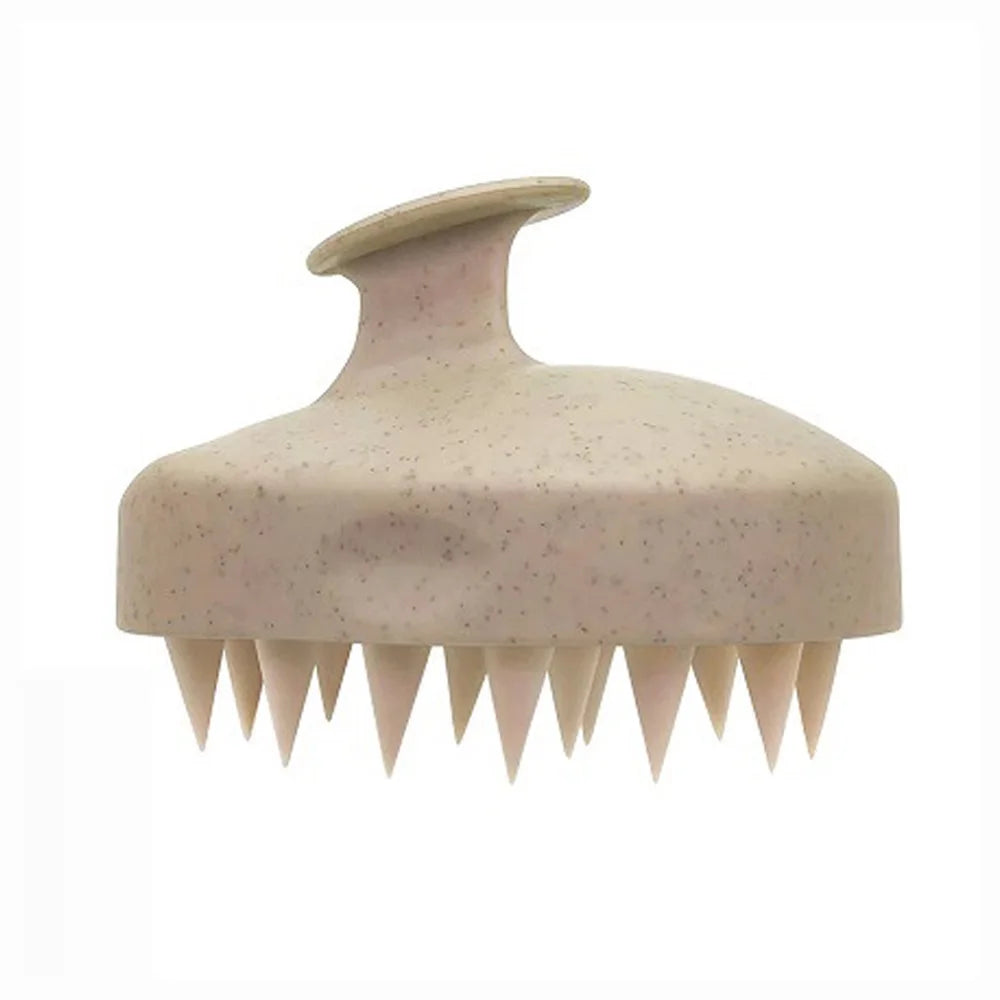 Silicone Hair Wash Brush Wheat Straw Silicone Hair Wash Brush Head Brush Scalp Stop Itch Scratching Comb Hairdressing Set