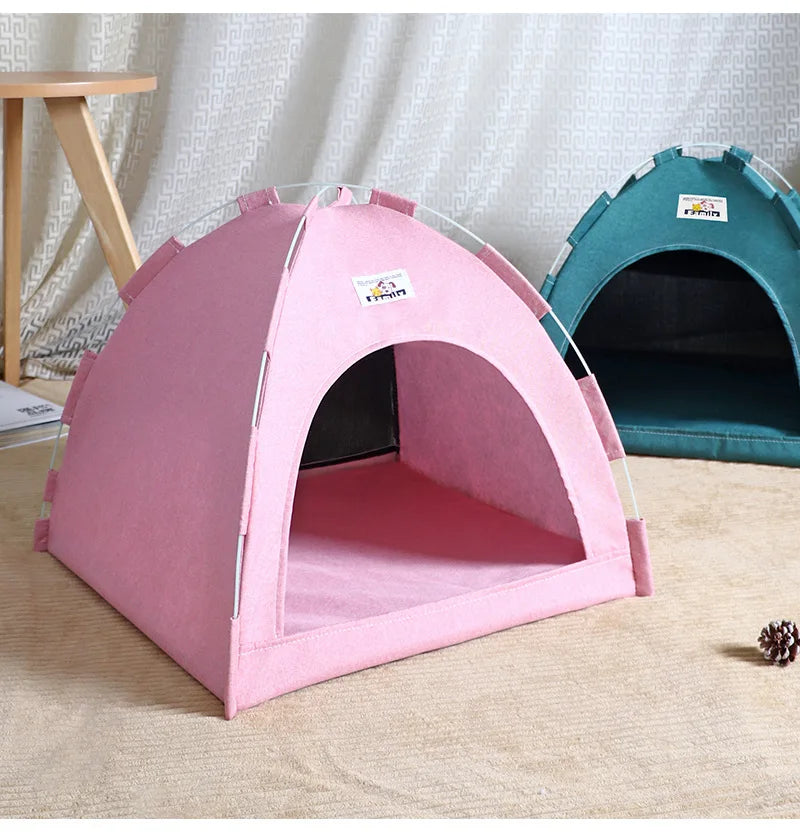 Foldable Cat House Pet Tent Four Seasons Universal Cat and Dog Pet Nest Summer Cool Mat Outdoor Portable Foldable Breathable