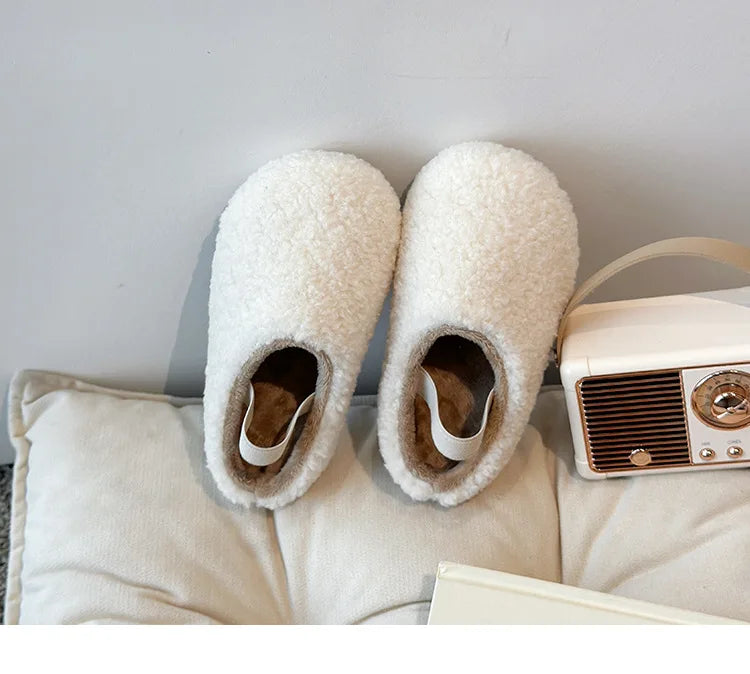 Fashion Girls' Shoes 2025 Autumn New Kids Cotton Shoes Comfort Anti Slip Girls Home Cotton Slippers Simple Child Flats Zapatos