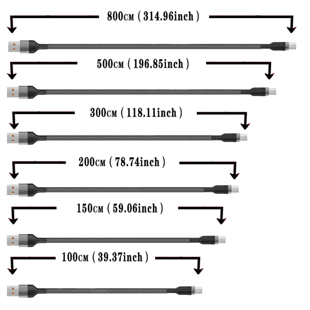 USB TYPE C Fast Charge Cable Android Micro USB line USB to LIGHTNING Extend Charging Cable for iPhone 14 Xiaomi OnePlus Samsung