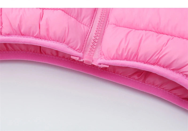 Kids Down Jackets For 3-14 Years Autumn Winter Boys Girls Warm Solid Down Coats Teens Hooded Zipper Outerwear Children Clothing