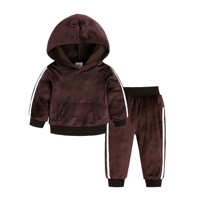 Children Clothing 2025 Spring Winter Toddler Girls Set Outfits Kids Boys Clothes Tracksuit Suits For Girls Clothing Sets Velvet