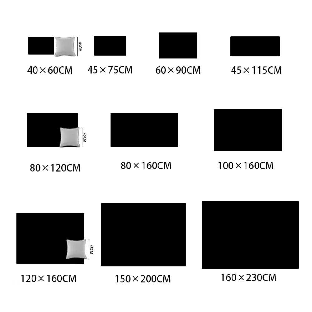 VIKAMA 40*60CM Silk Wool Rug Girls Room Living Room Bedroom Hotel Tie-Dye Cushion Washable Dirt Resistant Carpet