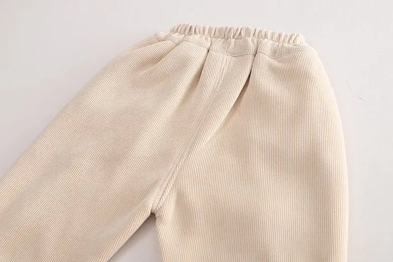 New Winter Children Clothes Kids Girls Thicken Warm Elastic Bow Pants Baby Cotton Clothing Infant Casual Trousers Leggings