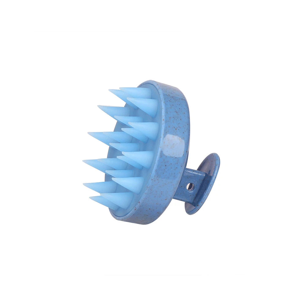 Silicone Hair Wash Brush Wheat Straw Silicone Hair Wash Brush Head Brush Scalp Stop Itch Scratching Comb Hairdressing Set