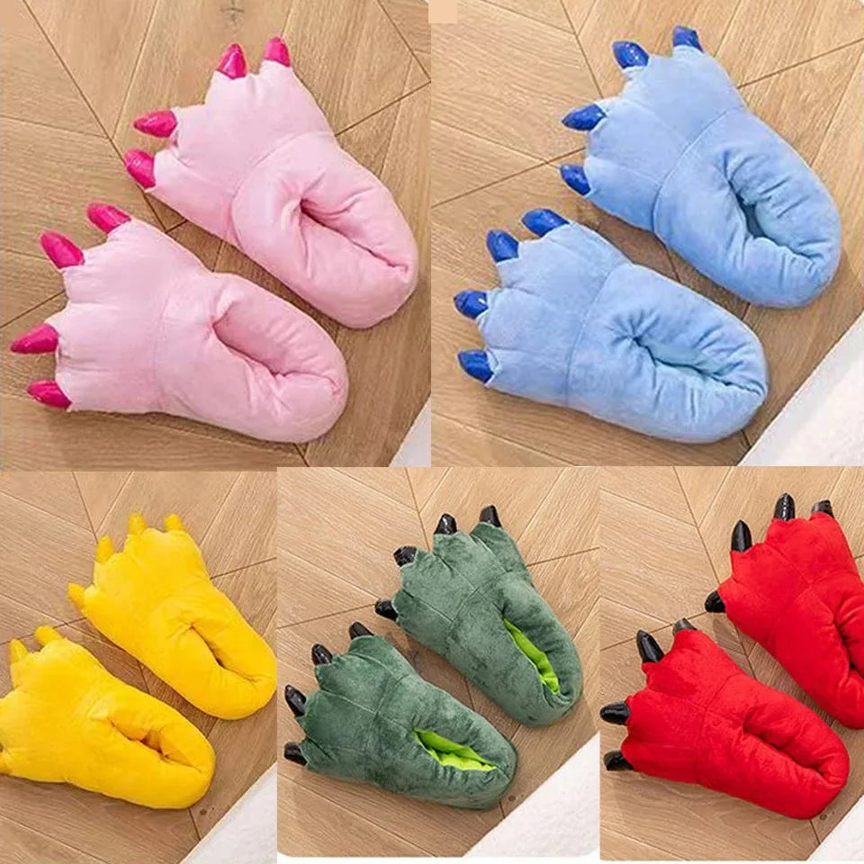 Cartoon Slippers Stitch Animal Claw Kigurumi Onesies Pajamas Shoes Kids Adult Kawaii Funny Paws Casual Cosplay Prop Party Wear