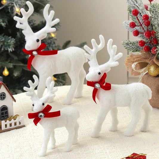 10/13/15CM Christmas Artificial Plush Reindeer Xmas Elk for Christmas Tree Ornaments Decor 2025 Navidad Home Decor New Year Gift