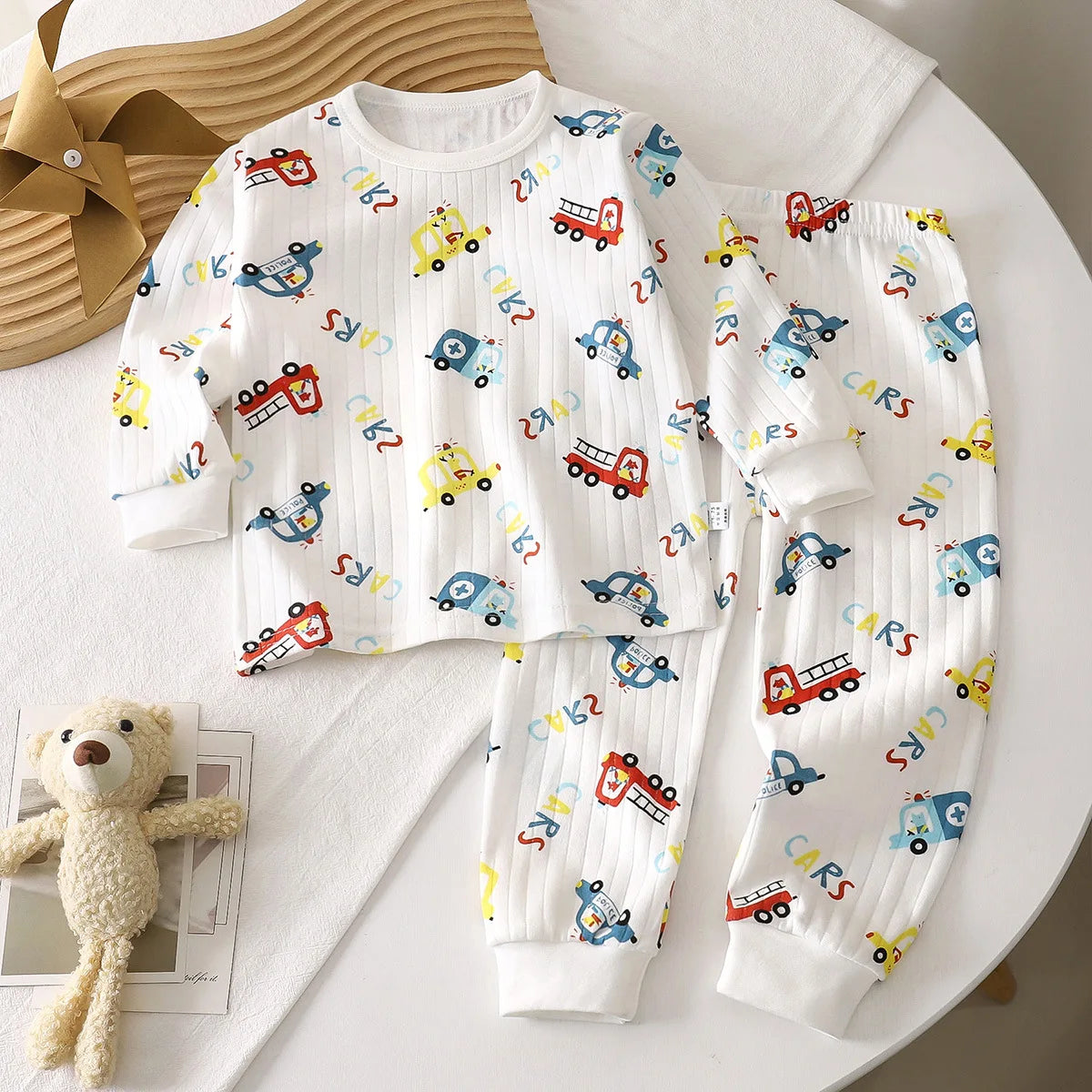 Children Sets CottonLong Sleeve Home  Sleepwear Children's Clothing Boy Girl Autumn winter Tops Pants Suits  Kids Clothes